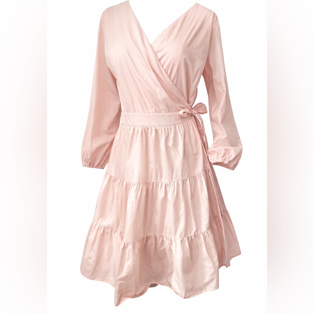 BCBGeneration Light Pink Long Sleeve Dress